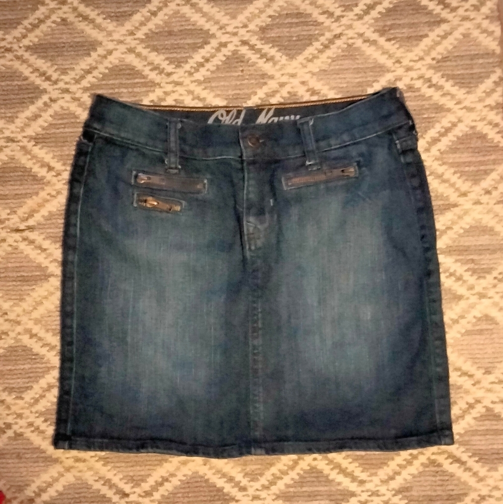 Old Navy blue jean mini skirt